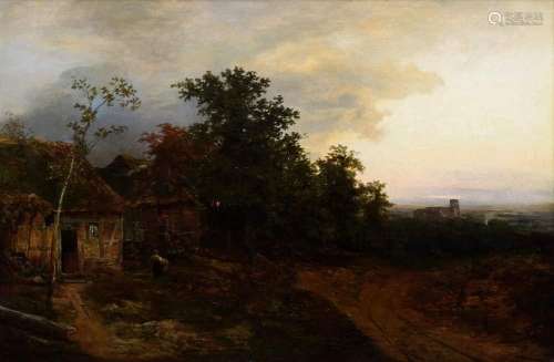 Schneider, Bernhard (1843-1907) "Thunderstorm Landscape...