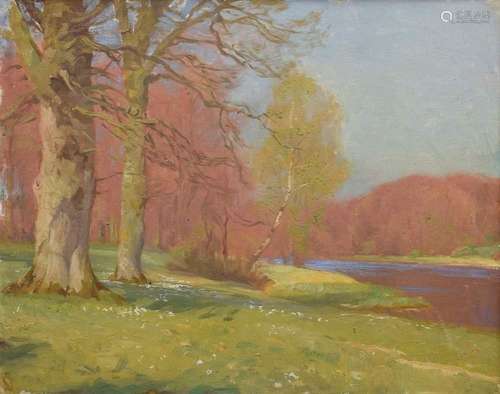 Steinbach, Eduard (1878-1939) "Pre-Spring in the Alster...