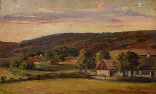 Peddersen, Viggo (1854-1926) "Danish Landscape", o...