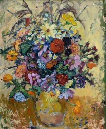 Unknown painter of the 20th c. "Floral still life in sp...