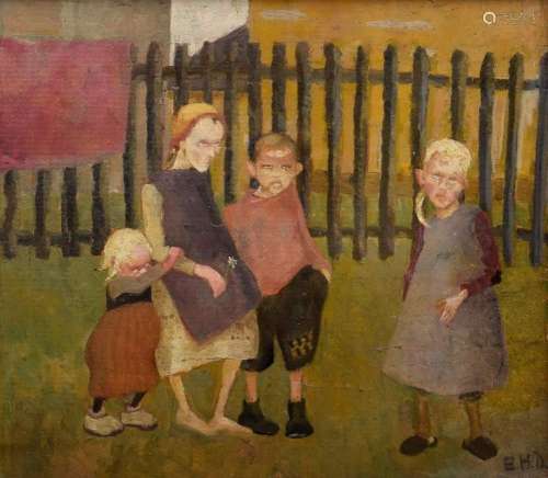 Haensgen-Dingkuhn, Elsa (1898-1991) "Children in front ...