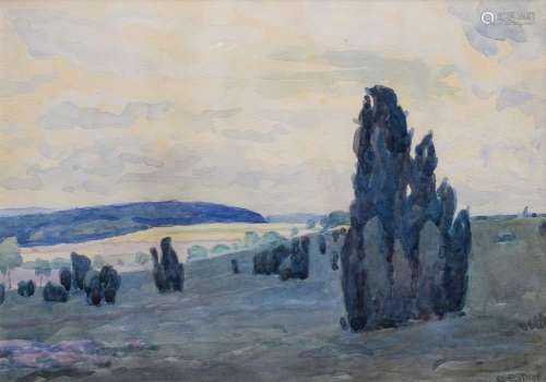 Eitner, Ernst (1867-1955) "Lüneburger Heide", wate...