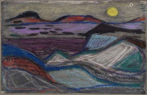 Fiedler, Arnold (1900-1985) "Dunescape" 1949, past...