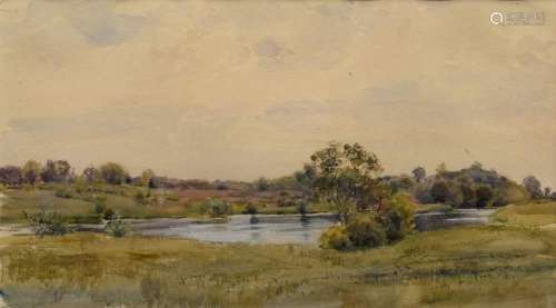 Ruths, Valentin (1825-1905) attributed "Pond in a Pastu...