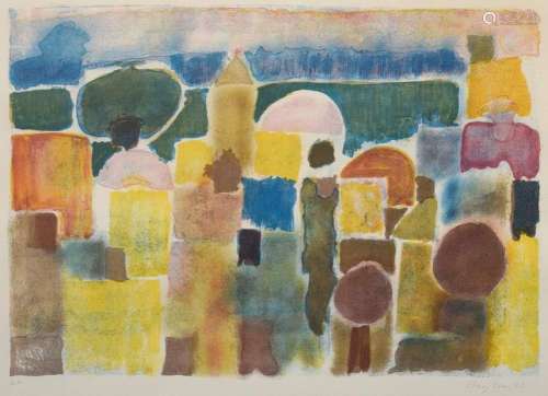 Bargheer, Eduard (1901-1979) "Abstract" (Yellow Ci...