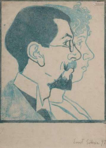 Eitner, Ernst (1867-1955) "Double portrait Ernst and To...