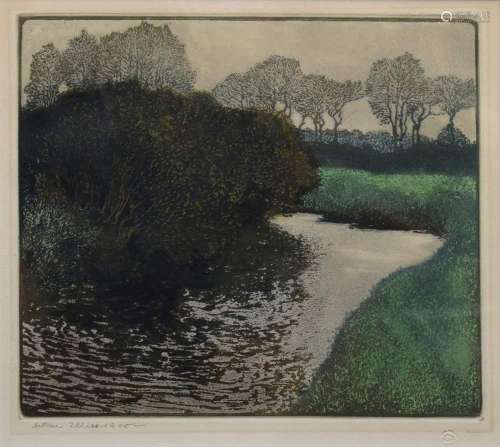 Illies, Arthur (1870-1952) "Uferweiden" 1900, colo...