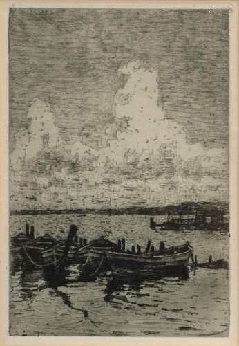 Illies, Arthur (1870-1952) "Boats" 1907, etching, ...