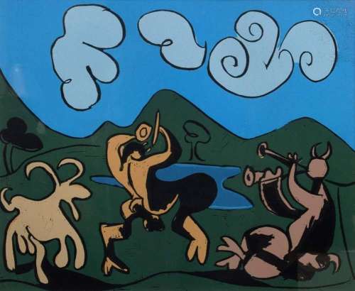 Picasso, Pablo (1881-1973) "Faunes et Chèvre" 1959...