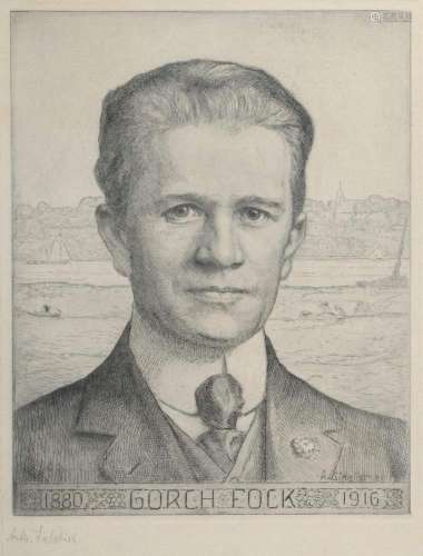 Siebelist, Arthur (1870-1945) "Portrait Gorch Fock (Joh...