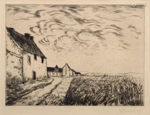 Vlaminck, Maurice de (1876-1958) "Le champ de blé - Châ...