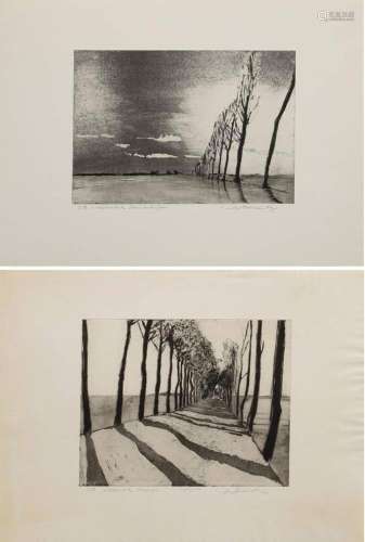 2 Werkmeister, Wolfgang (*1941) "North German Landscape...