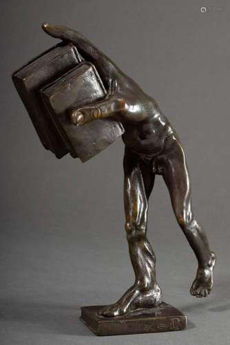 Schwarze, Michael (*1939) "Bookseller" (body hand ...