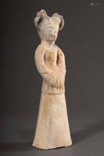 Chinese funeral figure "court lady with double hairdo&q...
