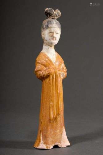 Chinese funeral figurine "court lady with high plug-in ...