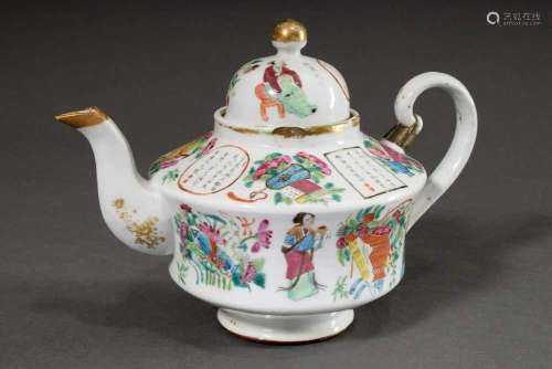 European shaped teapot with Wushanhgpu painting and poem car...
