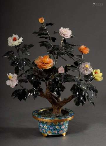 Chinese gemstone table decoration "Chrysanthemum" ...
