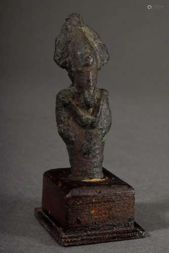 Egyptian fragment "Osiris" (deity with feathered a...