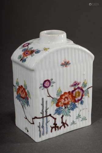 Meissen tea caddy with polychrome decoration "Indian pa...