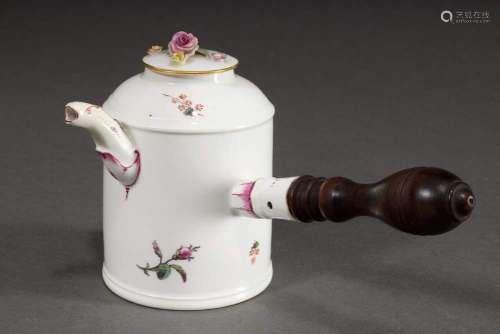 Hoechst Cocoa pot with polychrome painting "bouquet of ...