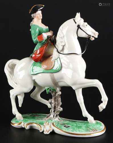 Nymphenburg Red Hunt Rider, Rote Jagd Reiterin,