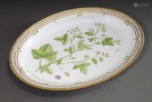 Large oval Royal Copenhagen "Flora Danica" plate w...