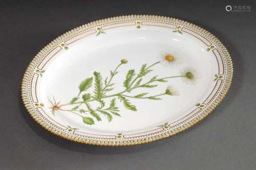 Large oval Royal Copenhagen "Flora Danica" plate w...
