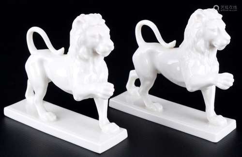 Hutschenreuther 2 Lion figures Limited Edition, 2 Löwen - Sa...