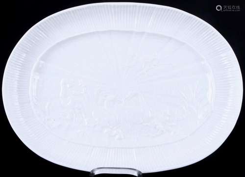 Meissen Swan Service large oval platter 1st choice, Schwanen...