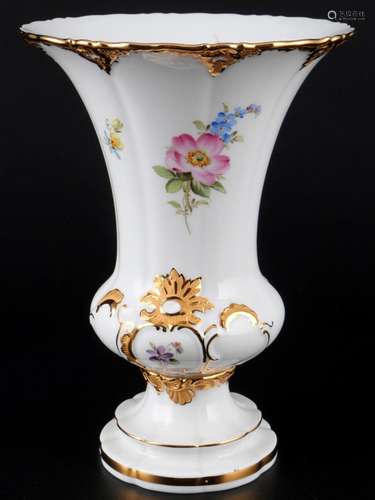 Meissen Flower splendor vase 1st choice, Prunkvase 1.Wahl,