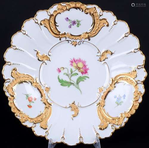 Meissen B-Form Flowers splendor plate, Prunkteller,