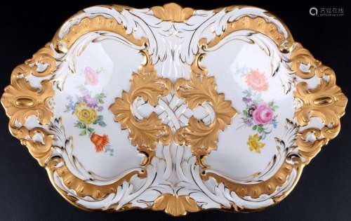 Meissen Flower Bouquet oval splendor bowl 1st choice, ovale ...