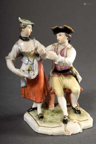 Ludwigsburg group "Sitting Cavalier with Lady", co...