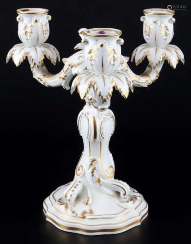 Meissen candlestick 3-light 1st choice, Kerzenständer 1.Wahl...