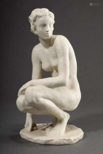 Rosenthal bisque porcelain figure "Squatting", des...