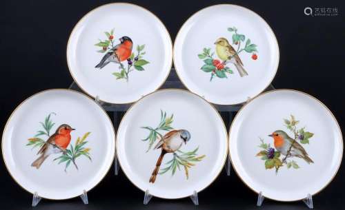 Meissen Birds 5 wall plates 1st choice, Wandteller 1.Wahl,