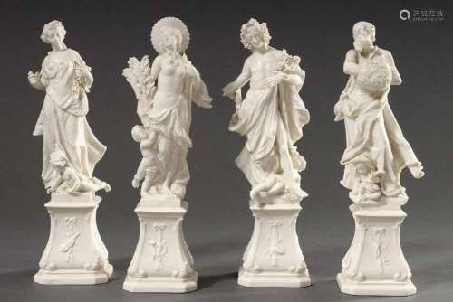 4 Various Nymphenburg white porcelain figures "Allegory...