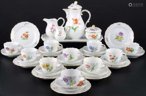 Meissen Flowers coffee service for 10 persons, Kaffeeservice...