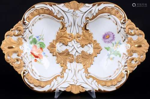 Meissen Flower oval splendor bowl, ovale Prunkschale,