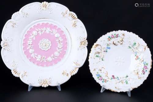 Meissen 2 splendor plates 19th century 1st choice, Prunktell...