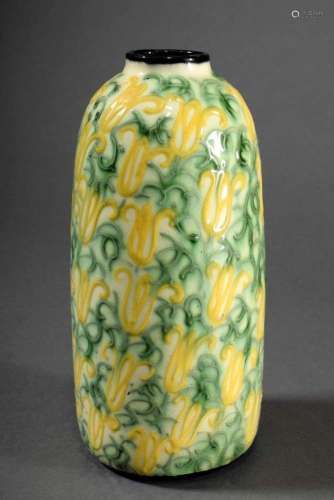 Laeuger, Max (1864-1952) ceramic vase with yellow/green slip...