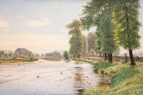 HERMANN RITZAU HERMANN RITZAU SOMMERLICHE FLUSSLANDSCHAFT