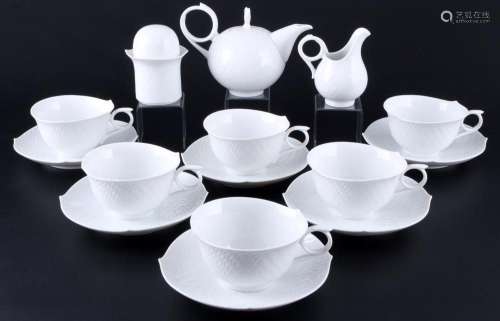 Meissen Waves tea set for 6 persons, Teeset für 6 Personen,