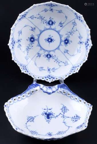 Royal Copenhagen Musselmalet Full Lace 2 bowls 1018/1074, Vo...