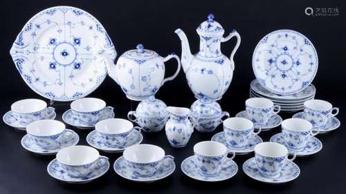 Royal Copenhagen Musselmalet coffee tea service for 6 person...