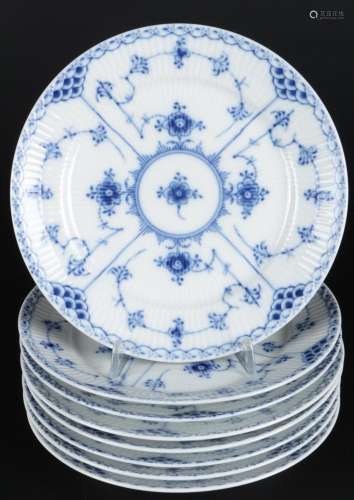 Royal Copenhagen Musselmalet 8 dessert plates, Kuchenteller,