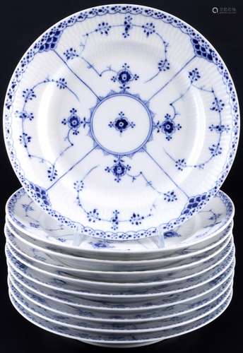 Royal Copenhagen Musselmalet 10 soup plates, Suppenteller,