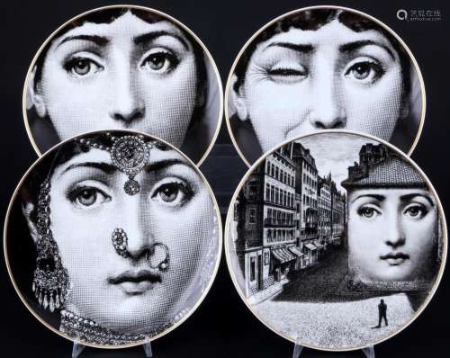 Rosenthal Fornasetti Temi E Variazioni 4 splendor plates, Pr...