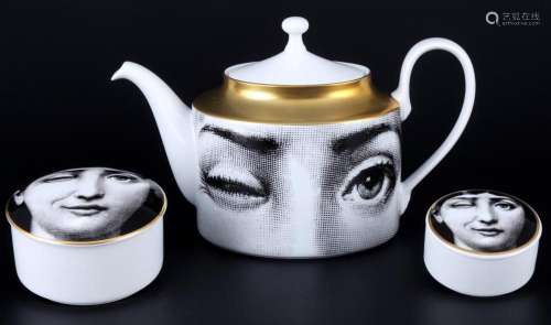 Rosenthal Fornasetti Temi E Variazioni tea pot and 2 lidded ...