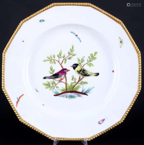 Nymphenburg Birds large splendor plate, große Prunkplatte,